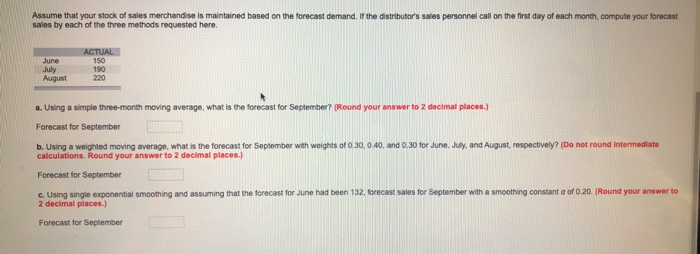 Assume that your stock of sales merchandise is