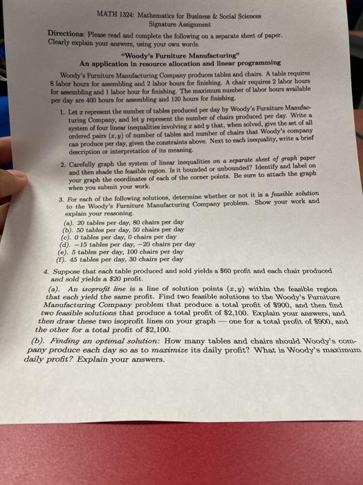 MATH 1324: Mathematics for Business & Social