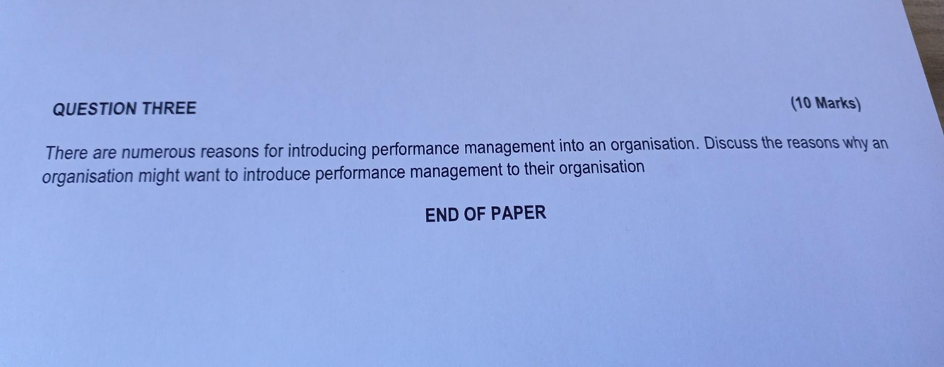 QUESTION THREE (10 Marks) There are numerous