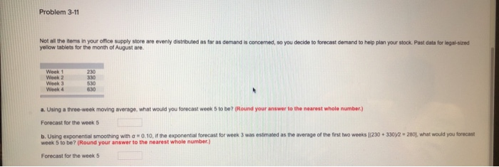 Problem 3-11 Not all the items in your office