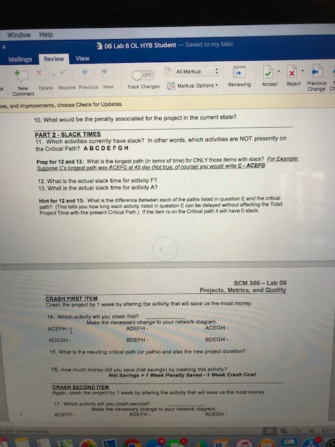 ble Window Help 206 Lab 6 OL HYB Student Saved to