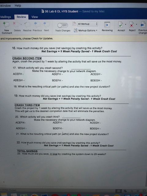 ble Window Help 206 Lab 6 OL HYB Student Saved to