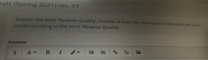 tals (Spring 2021) sec. 03 Explain the term