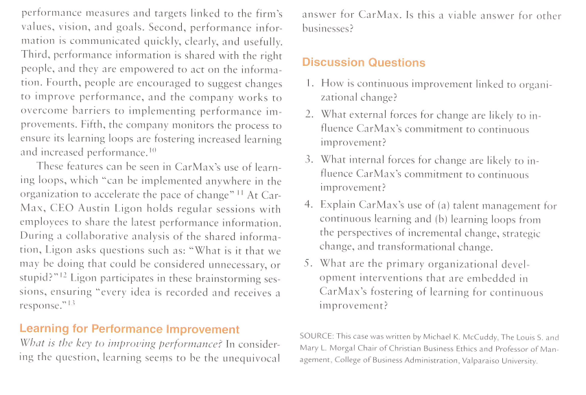 Write a conclusion CarMax, the Used Car