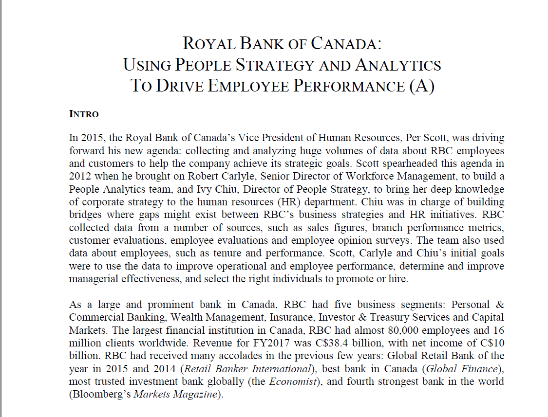 Read the case studies "Royal Bank of Canada: