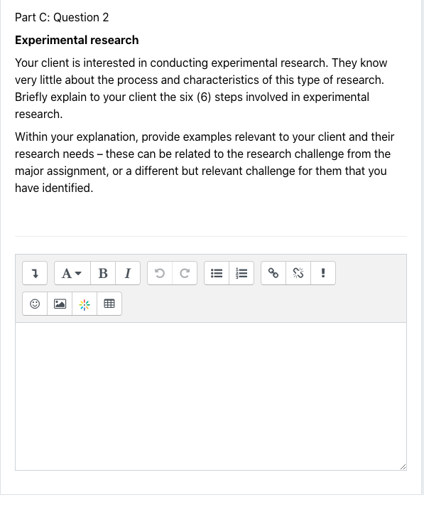 Part C: Question 1 Observation research Explain