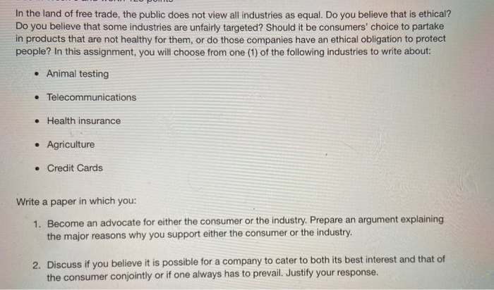 In the land of free trade, the public does not