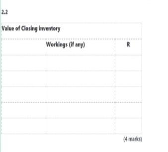 QUESTION 2 Answer the questions from the