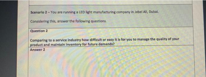 Scenario 2 - You are running a LED light