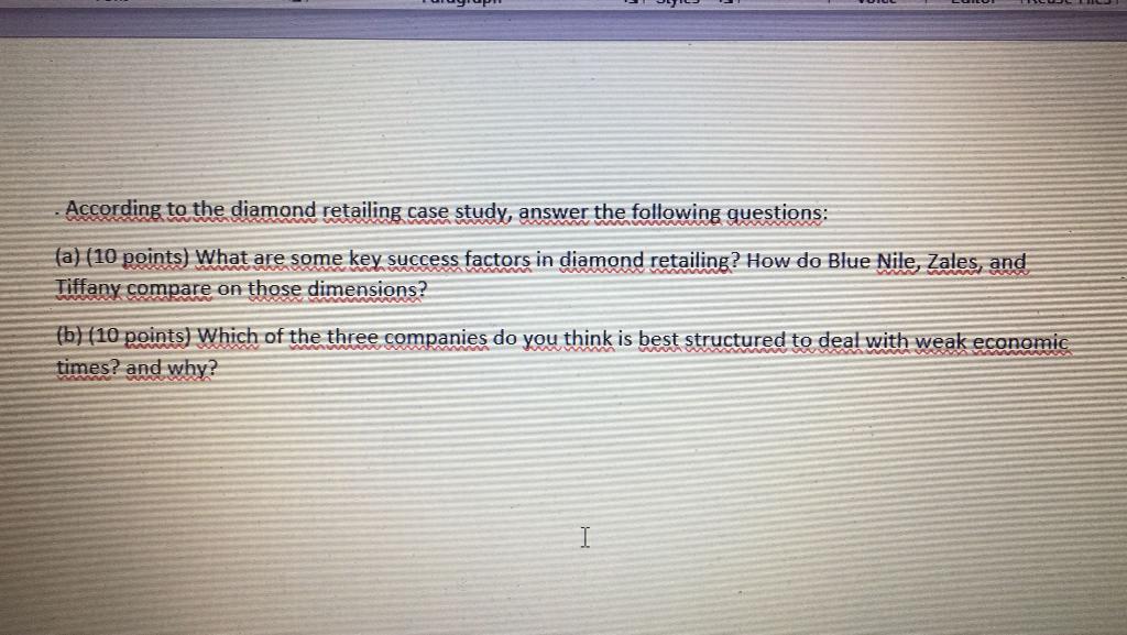 According to the diamond retailing case study,