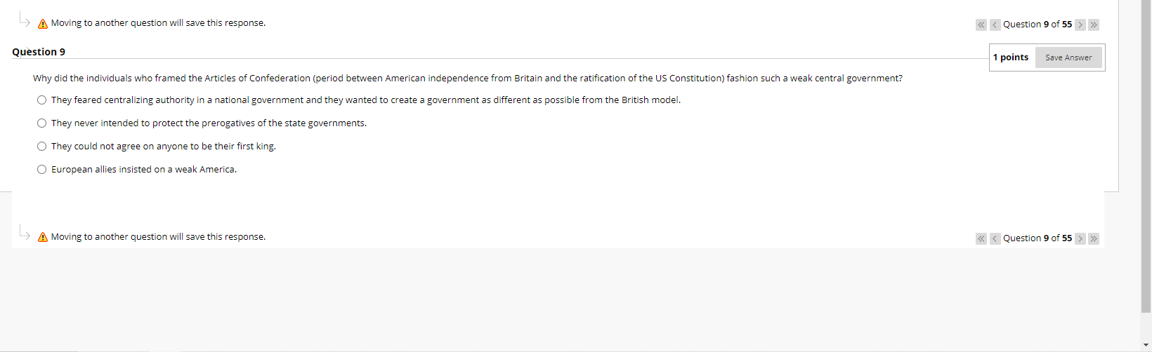 A Moving to another question will save this