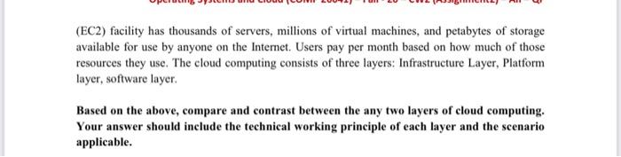 Cloud computing is a type of computing that