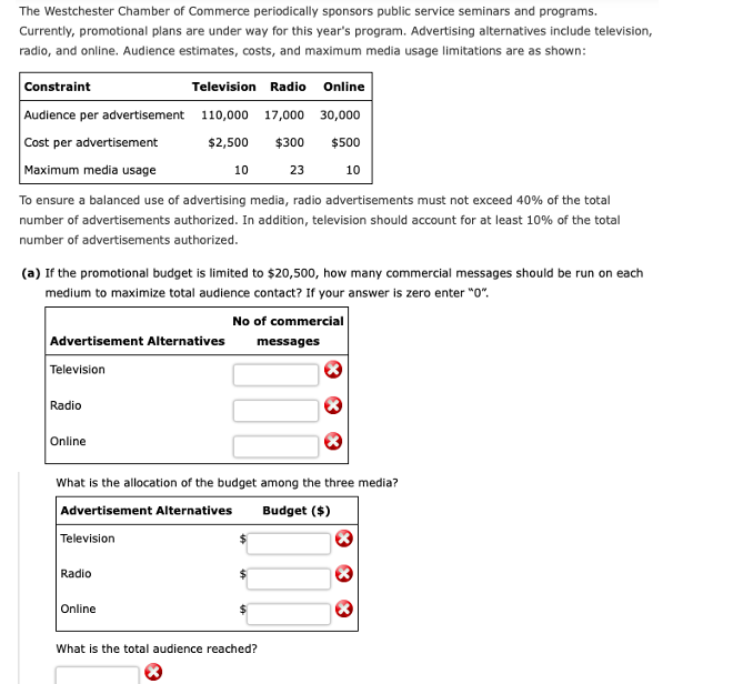 Please Provide excel formulas for the linear