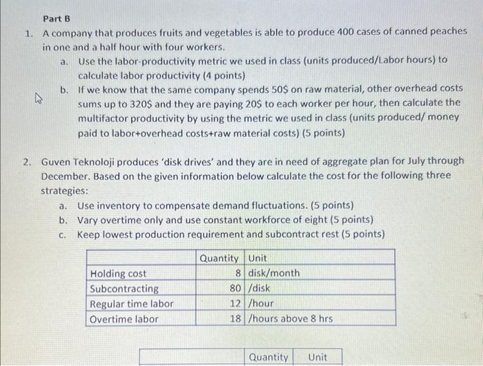 1. A company that produces fruits and vegetables