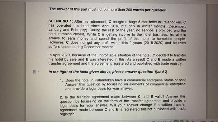 The answer of this part must not be more than 200