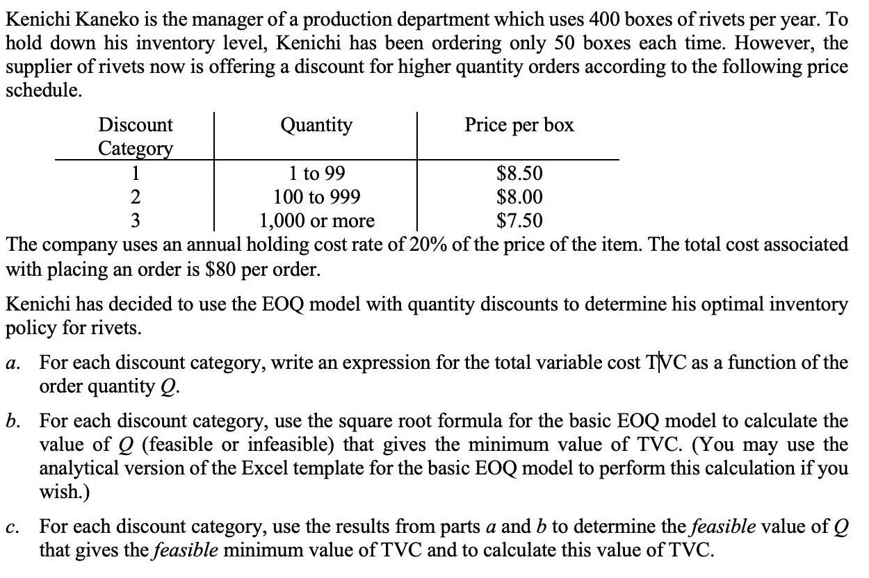 3 Kenichi Kaneko is the manager of a production