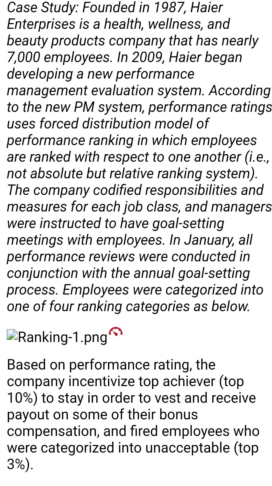 Do you think Haier's new performance management