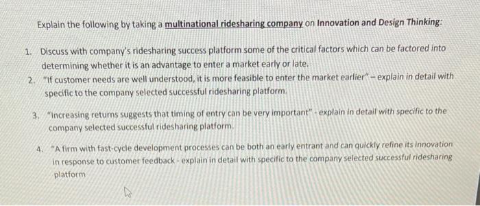 Explain the following by taking a multinational