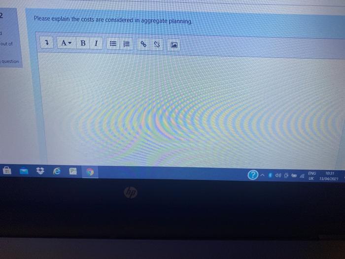 2 Please explain the costs are considered in