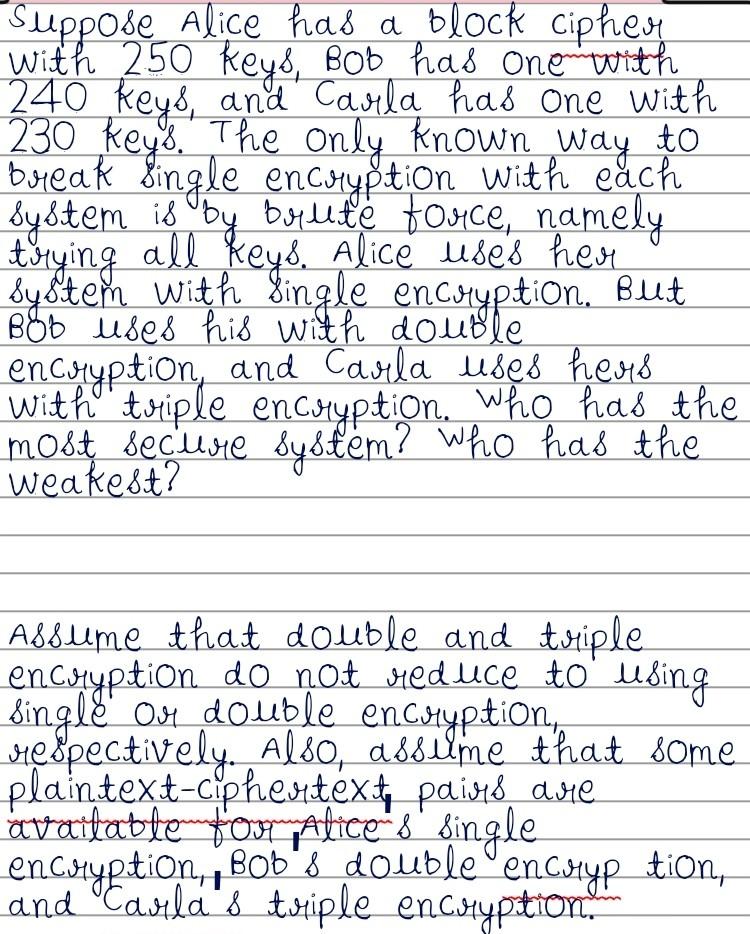 dont copey please Suppose Alice has a block