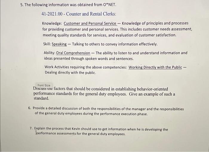 5. The following information was obtained from