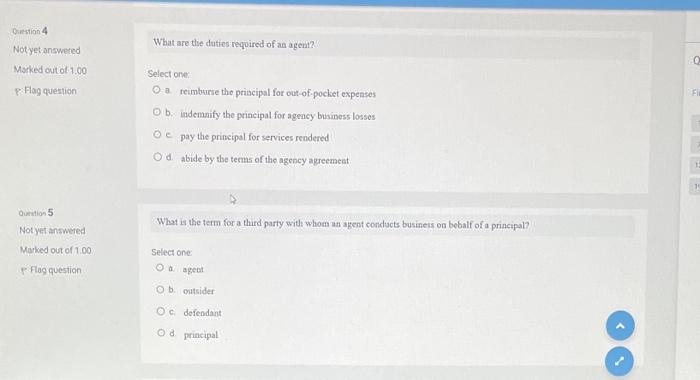 Not yet answered What are the duties required of