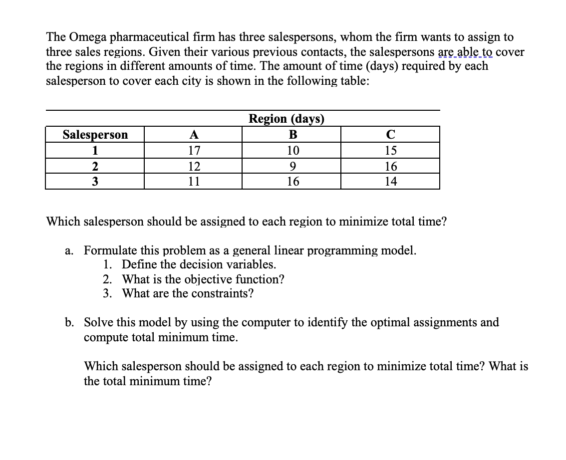 The Omega pharmaceutical firm has three