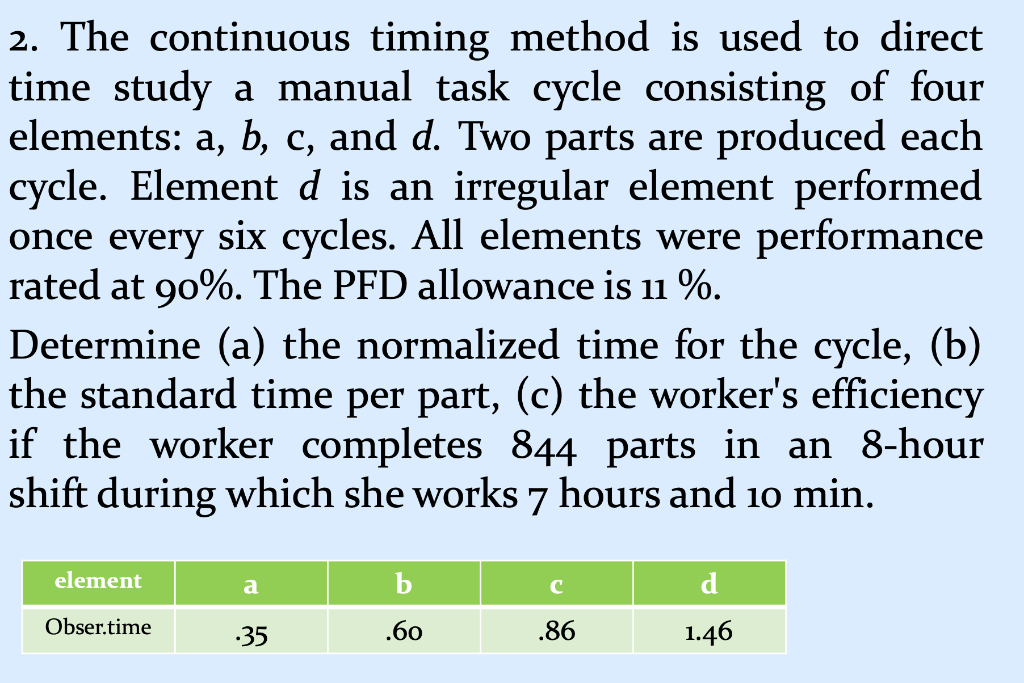 2. The continuous timing method is used to direct