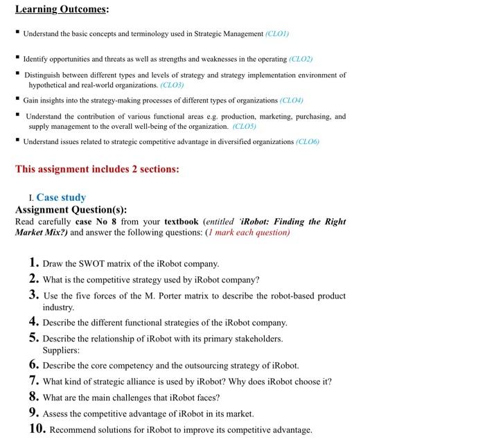 Learning Outcomes: - Understand the basic