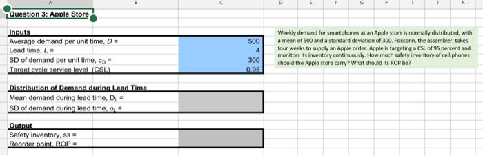 please answer question and fill in excel sheet C