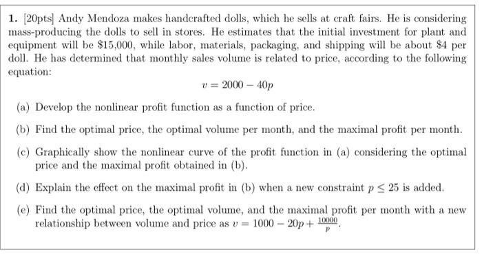 Please only answer if you can do all parts! 1.