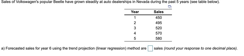 Part B. The MAD for a 3 year moving average based