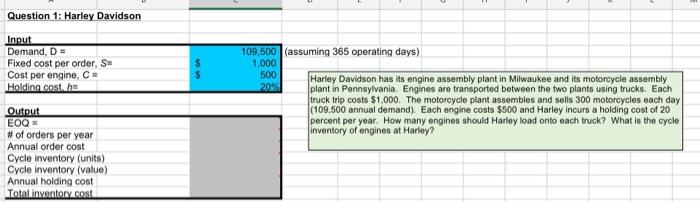 please answer question and fill in excel sheet