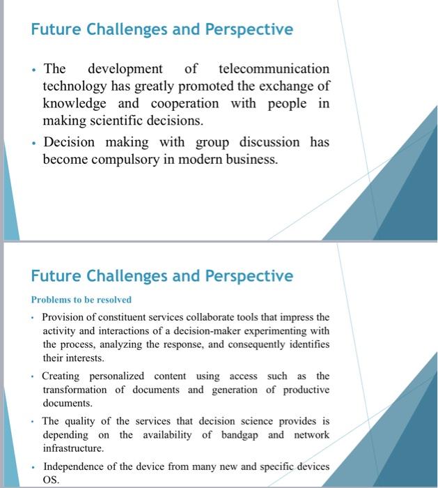 I need more clarified information for each point