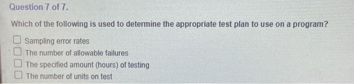 Which of the following is used to determine the