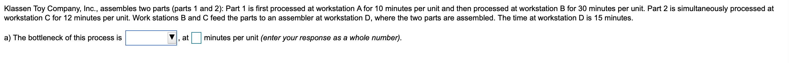 Klassen Toy Company, Inc., assembles two parts