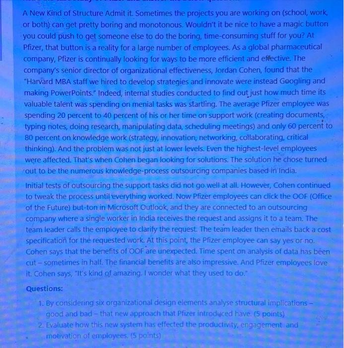 A New Kind of Structure Admit it. Sometimes the