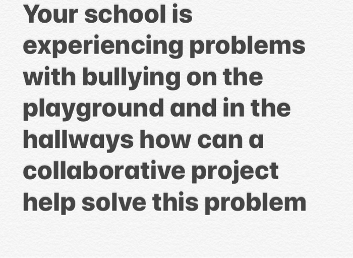 Your school is experiencing problems with