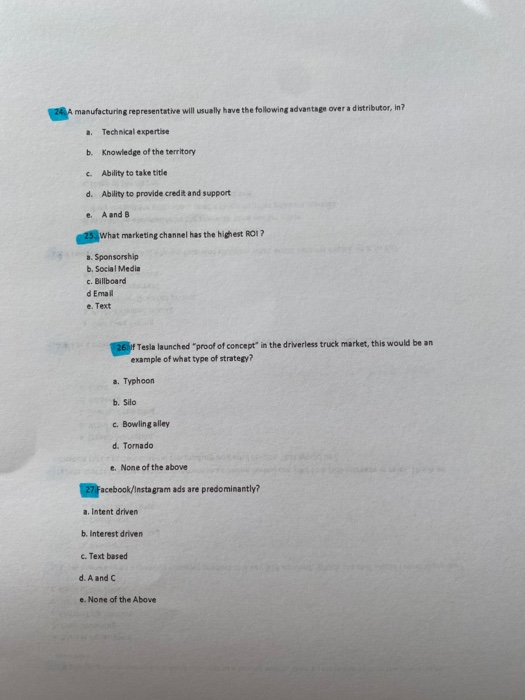 A manufacturing representative will usually have