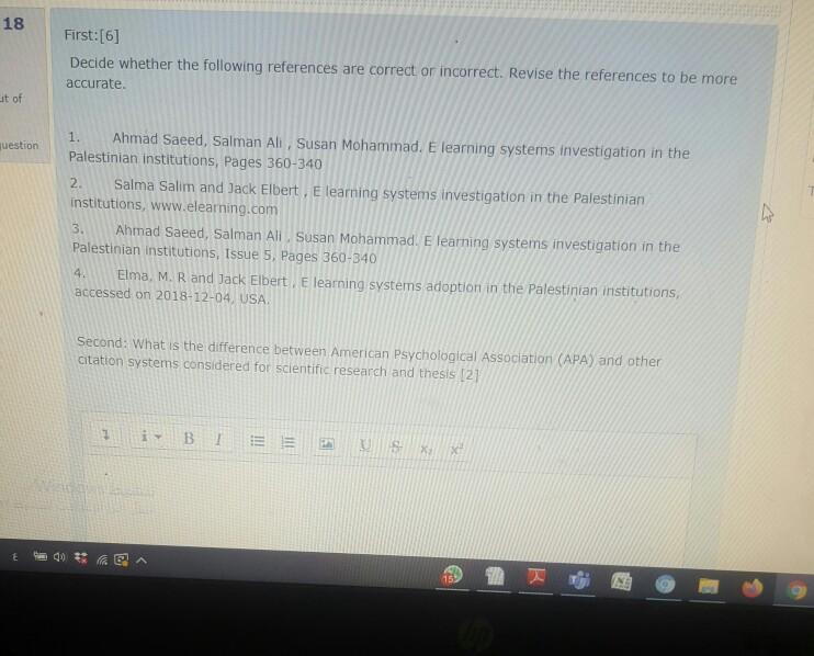 18 First:[6] Decide whether the following