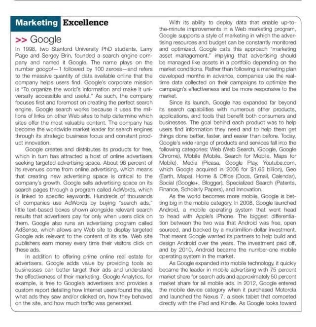 Marketing Excellence With its abity to deploy