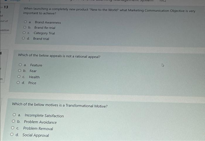 Please answer these all 13 When launching a