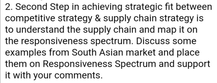 2. Second Step in achieving strategic fit between