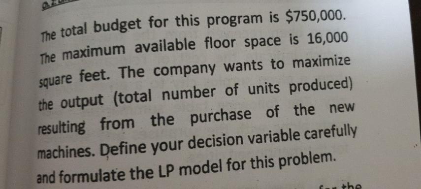 need equation ( 4 ) A company is considering the