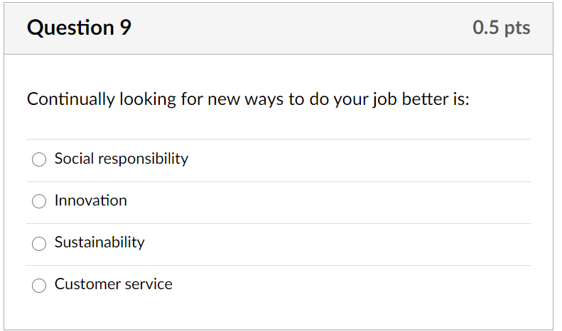 Question 5 0.5 pts The management functions are: