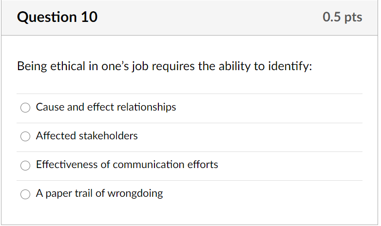 Question 5 0.5 pts The management functions are: