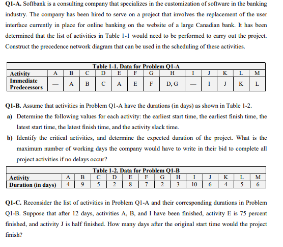 Q1-A. Softbank is a consulting company that