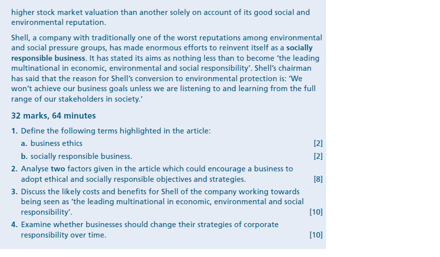 ACTIVITY 1.3.4 CORPORATE SOCIAL RESPONSIBILITY