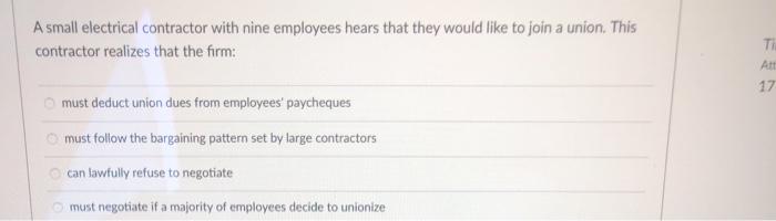 A small electrical contractor with nine employees