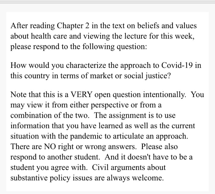 After reading Chapter 2 in the text on beliefs